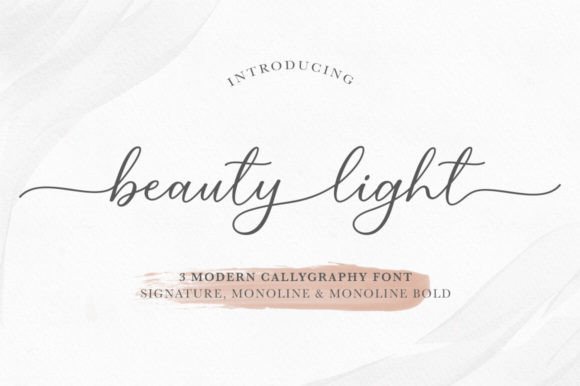 Beauty Light: A Script Font for Digital Design
