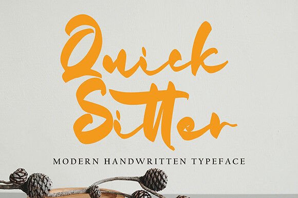 Quick Sitter: A Handwritten Font for Creative Projects
