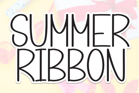 Summer Ribbon Font for Creative Design